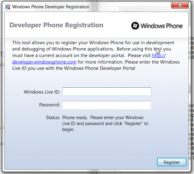 Developer Phone Registration 2