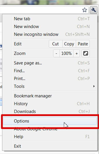Options Menu