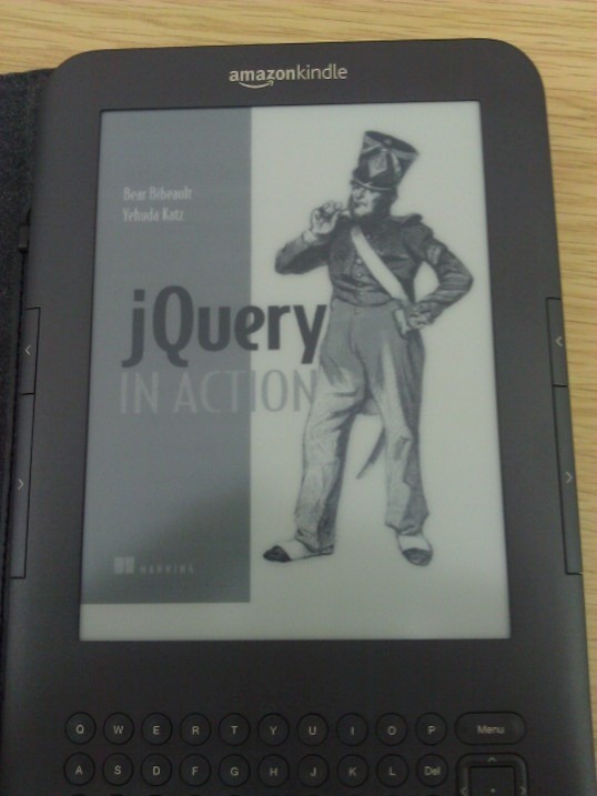 Showing book on Kindle