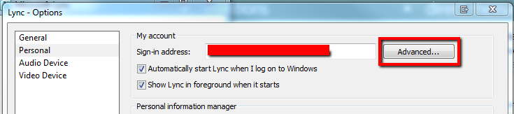 Lync Options
