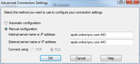 Advanced Connection Settings