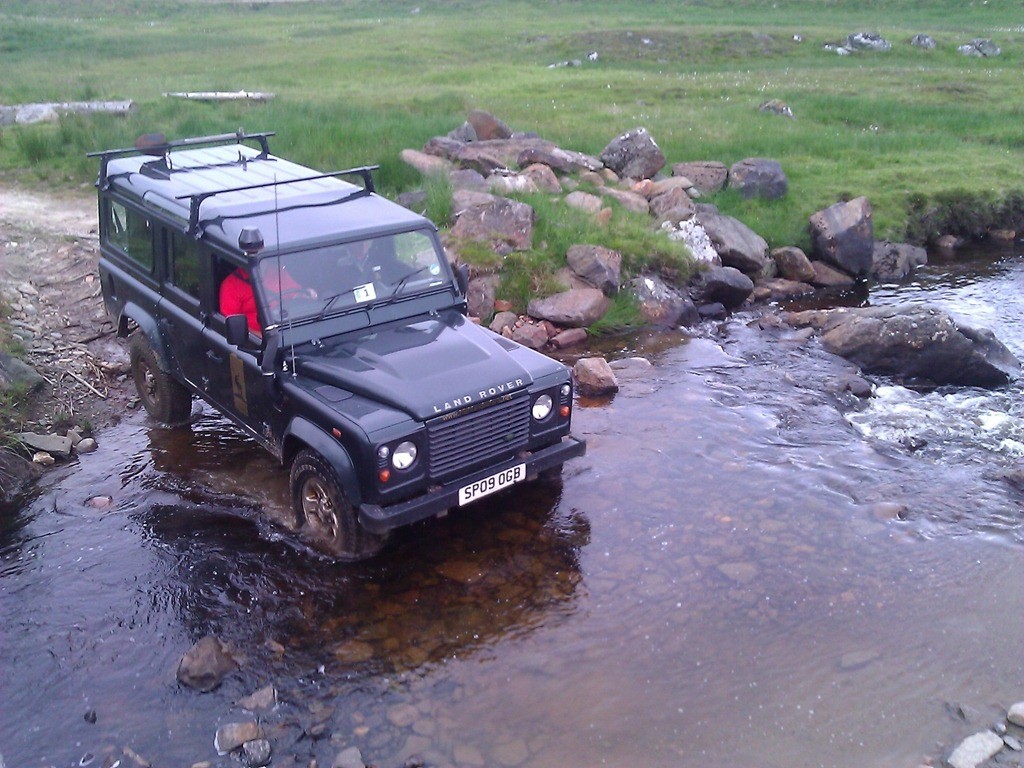 Dad in Landrover
