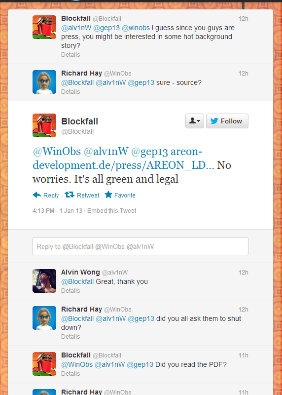 Blockfall Conversation