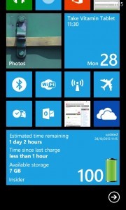 Insider Application running on Nokia Lumia 925