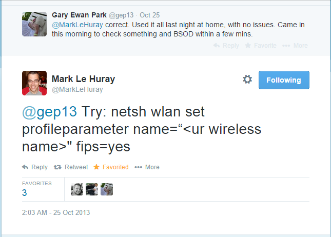 Twitter Help from Mark Le Huray