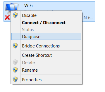 Diagnose Context Menu