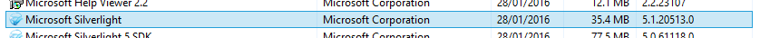 Silverlight Version 5.1.20513.0