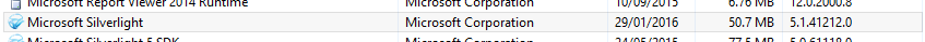 Silverlight Version 5.1.41212.0