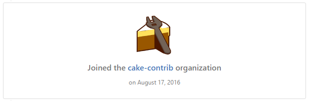 Cake-Contrib Organisation on GitHub