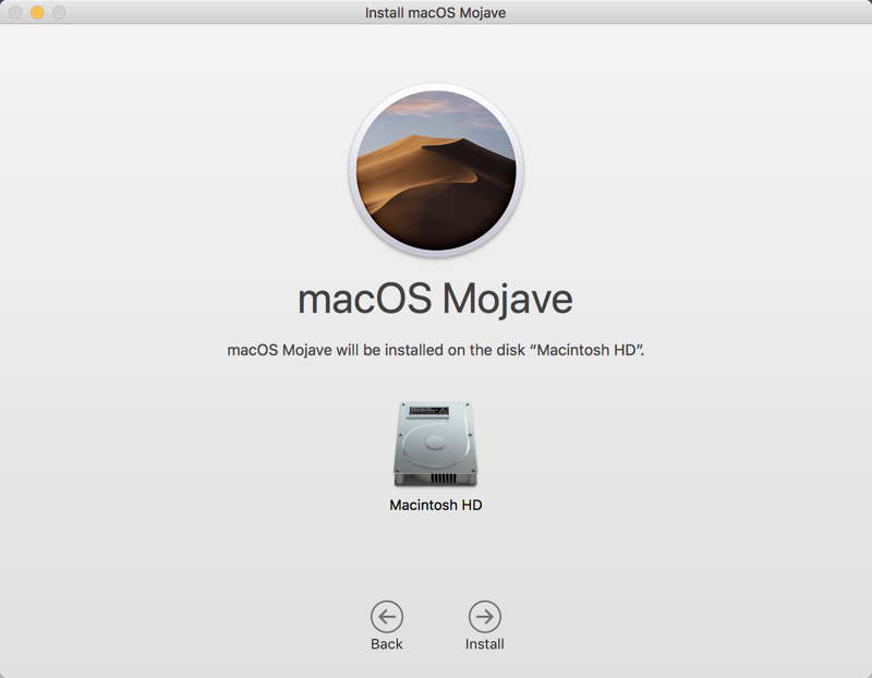 Install Mojave