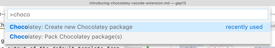 Chocolatey Commands