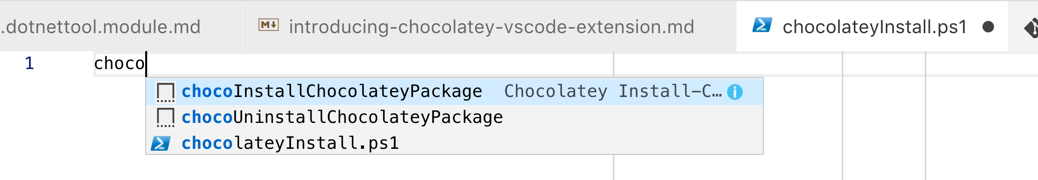 Chocolatey Snippets