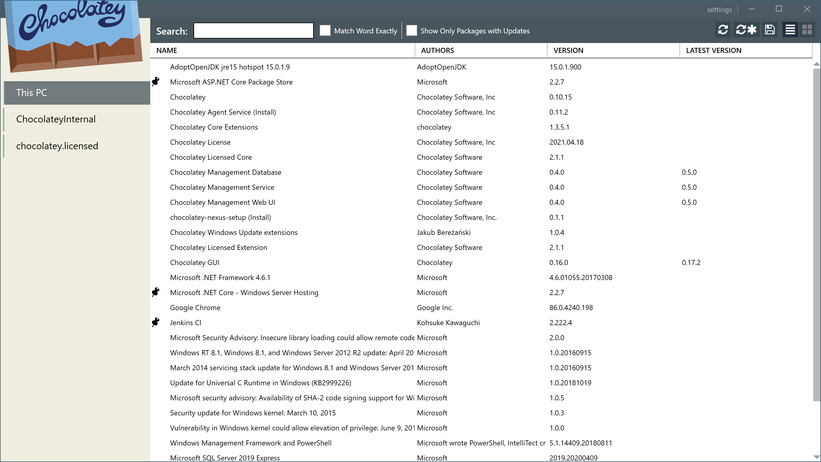 Chocolatey GUI Version 0.16.0